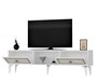Hanah Home Soporte para TV Blanco y Dorado